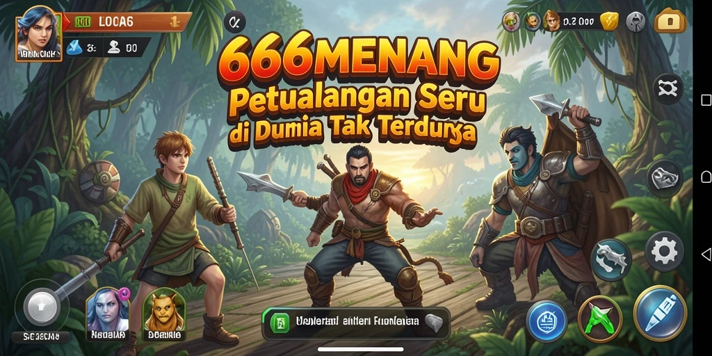 Tampilan layar utama 666MENANG yang seru dan mendebarkan.