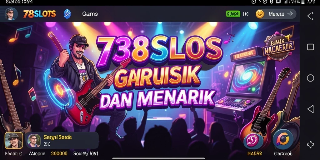 Gameplay seru permainan musik 738SLOTS yang penuh warna.