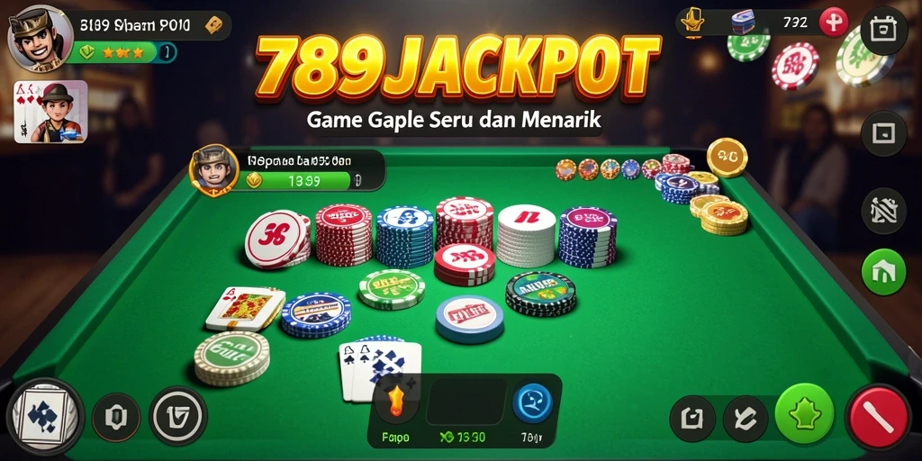 Gameplay seru Gaple yang penuh tantangan.