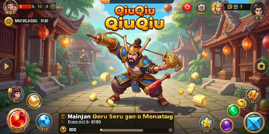 Screenshot utama 8180 menampilkan aksi seru permainan QiuQiu.