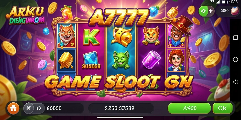Tampilan gameplay A7777 yang menarik dan penuh warna.