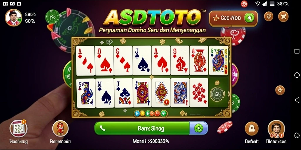Screenshot gameplay ASDTOTO menunjukkan serunya bermain Domino.