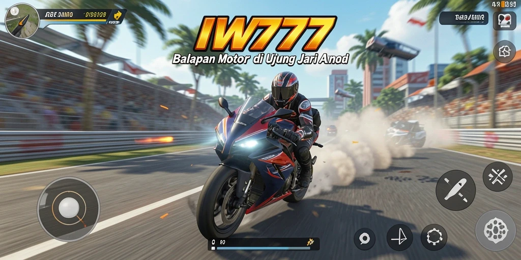 Screenshot IW777 menampilkan balapan motor yang mendebarkan dan grafik yang memukau.