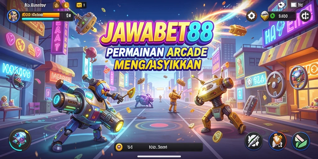 Screenshot dari gameplay JAWABET88 menampilkan momen seru saat bermain Arcade.