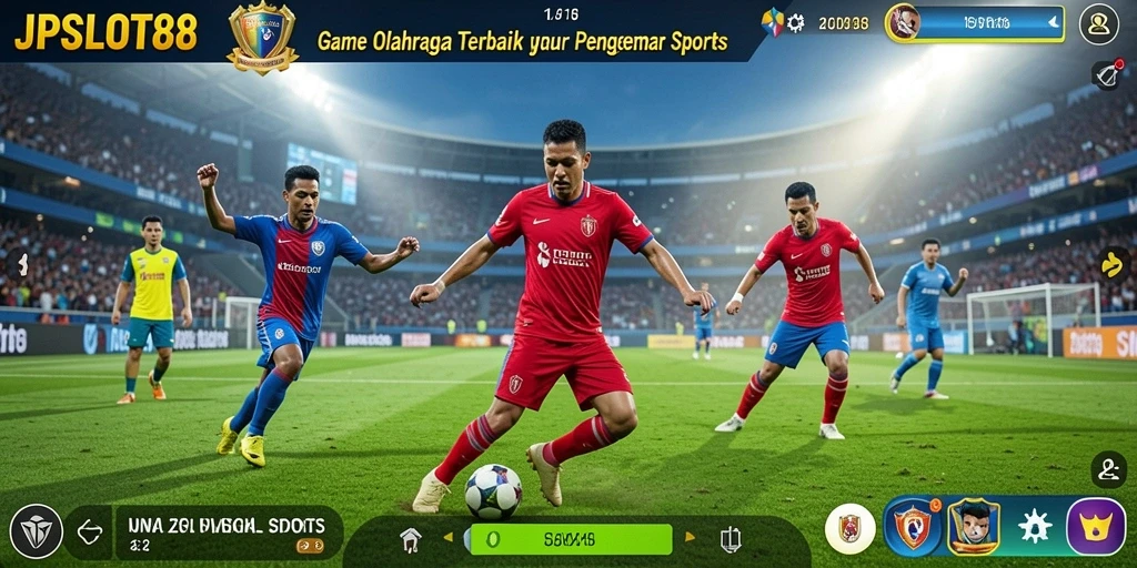 Tampilan gameplay seru JPSLOT88 dengan aksi olahraga yang mendebarkan.