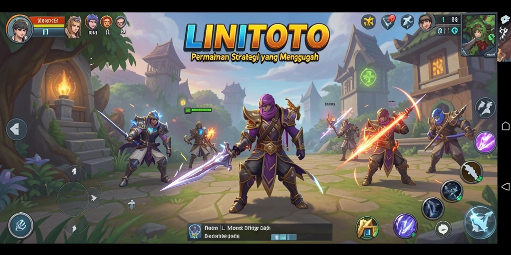 Tangkapan layar gameplay LINITOTO dengan elemen strategi menarik.