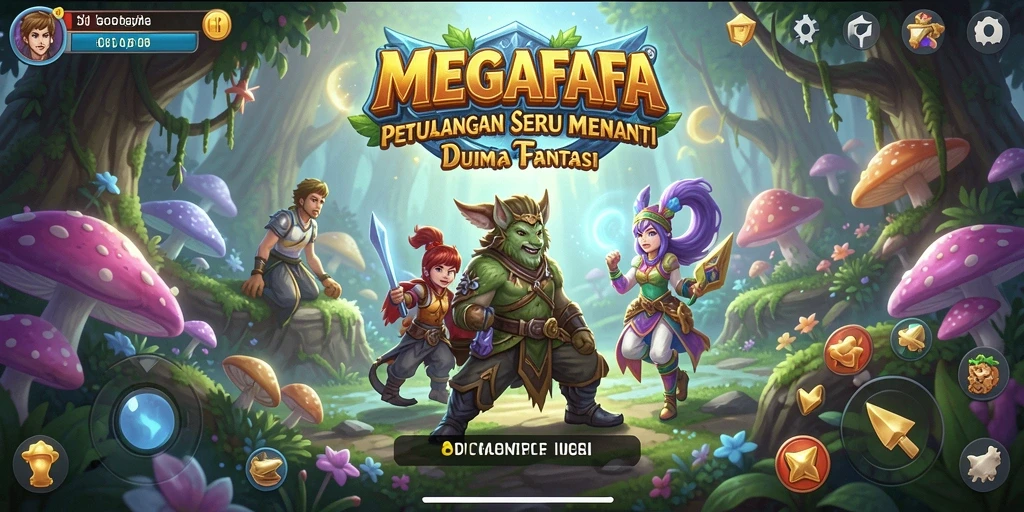 Screenshot gameplay yang menunjukkan aksi seru dalam MEGAFAFA.