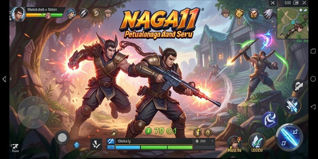 Tangkapan layar NAGA11 menampilkan aksi pertempuran yang mendebarkan.