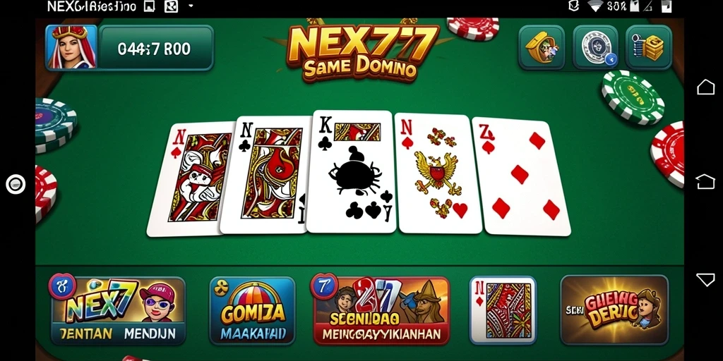 Tampilan gameplay Domino yang seru di NEX777.