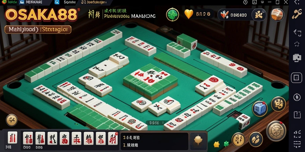 Tampilan gameplay Mahjong yang menarik di OSAKA88.
