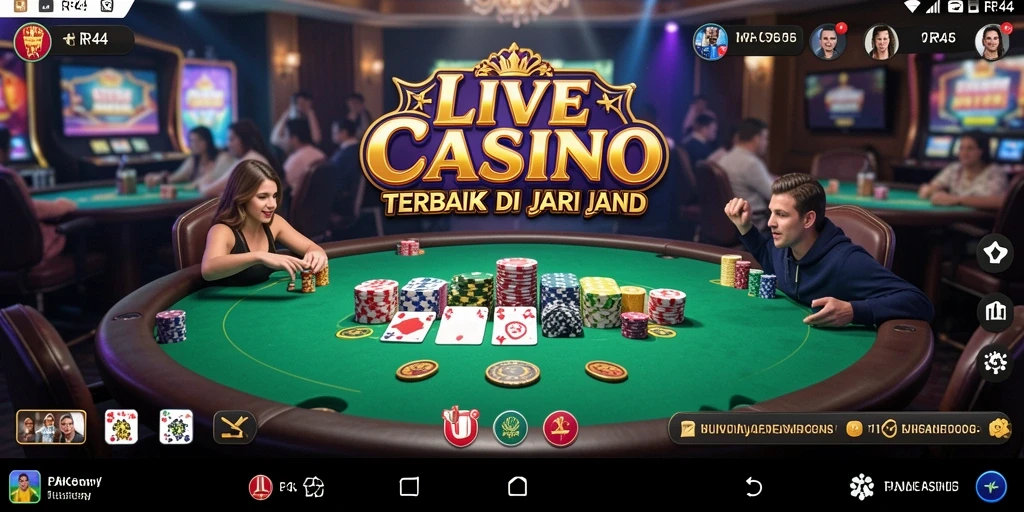 Tampilan gameplay Live Casino yang menarik dan interaktif di RR44.