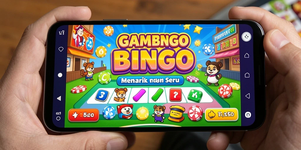 Tampilan menarik dari gameplay Bingo di V21 yang penuh warna.