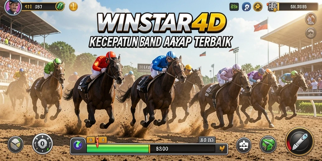 Gameplay seru dari WINSTAR4D dalam aksi balapan yang intens.