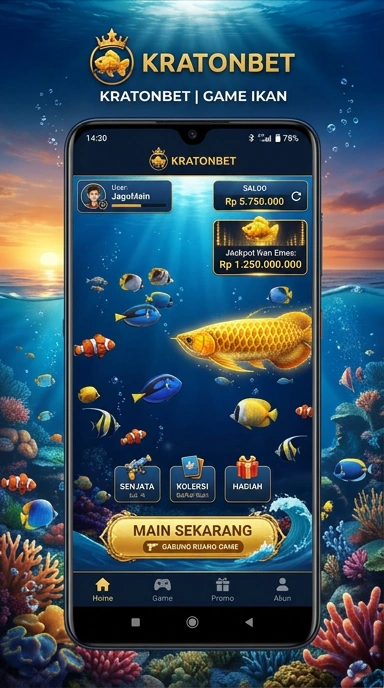 Tampilan antarmuka aplikasi Kratonbet yang sederhana dan intuitif.